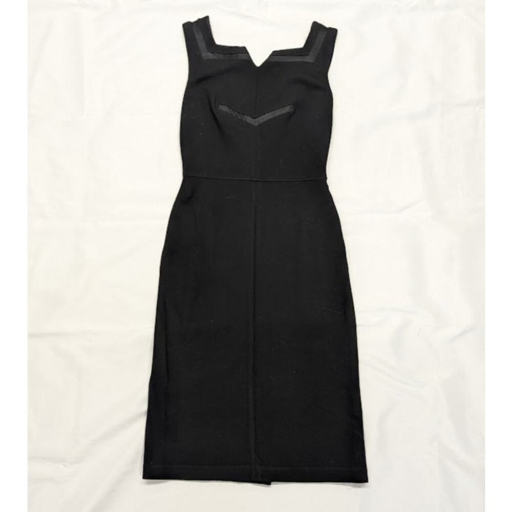 DIANE VON FURSTENBERG Michelle Black Sheath Dress 4 Party Formal Neiman Marcus
